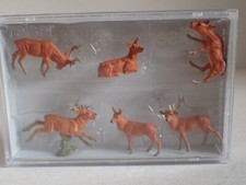 Preiser Hirsche Tiere Wildtiere Zoo Wald  10179 H0 1:87 OVP 6 Fig