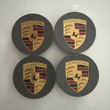 4x original Porsche Cayenne Panamera 911 Nabenkappen Felgendeckel Grau Antrazhit
