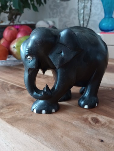 Elefant ebenholz tierfigur - ebenholz,