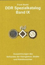 DDR Spezialkatalog Band 9 Auszeichnungen Kleingärtner Siedler Kleintierzüchter