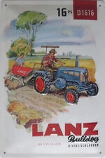 Schild Blechschild 20x30 cm - Lanz D1616 16PS Trecker Traktor vintage Oldtimer