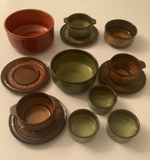 9 große +kleine Salat-Schüsseln, WAKU 447/448/449 u.a., 70er Jahre Retro/Vintage