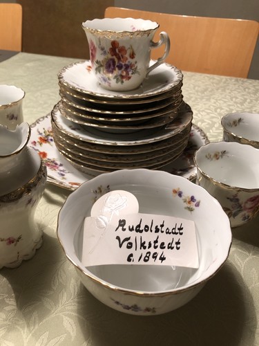 Kaffeeservice weiß blüten - weiß,,