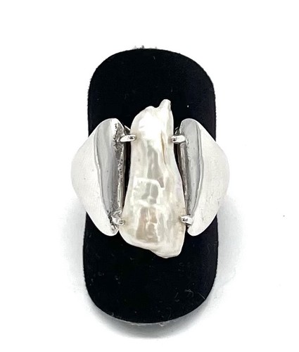 925 silberring mit perlmutt - 925/-,