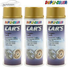 3x DUPLI COLOR Cars Felgengold Lackspray Felgenlack Spraydose 400 ml