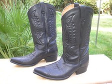 BUFFALO, Cowboystiefel, Westernstiefel, Gr. 44, Schwarzes Echtleder !!!