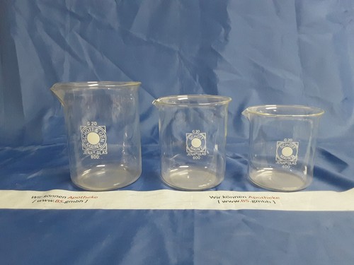 3er set becherglas mit ausguss - mit,