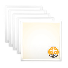 5x LED Panel 62x62 Neutralweiß 4000K 36W dimmbar 0-10V Rasterleuchte