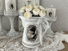 ?Shabby Chic Antikoptik Milchkanne Vintage Brocante Krug Cottage Landhaus ?