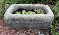 Trog Kübel Pflanztrog zum bepflanzen Pflanztopf  Kunst Sandstein Antik Look B 12