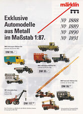 Märklin Werbeseite..Automodelle aus Metall in 1:87....Zeitungsanzeige  9204f