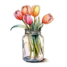 Car Sticker 18x18 cm | Tulip