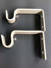 2 IKEA Befestigung für Gardinenstange - weiß, Metall, Haken, Wand, Decke, Halter