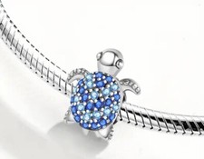 💖 925 Silber Charm Anhänger SCHILDKRÖTE Meer für Pandora Armband Halskette 💖