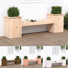 Gartenbank mit Pflanzkübeln