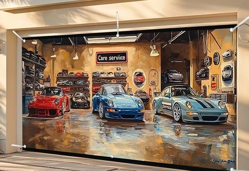 Luxuswagen garage gebogen tür - garage,