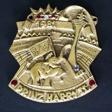 Karnevalsorden Düsseldorf Prinzenpaar Harry II. 1981  RAR  TOP  Messing 321gr.