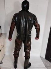 Latex gummi catsuit overall - ,