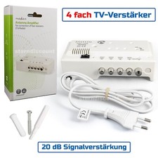 Kabel TV Verstärker 4 Ausgänge Unitymedia Vodafone Kabelanschluss Splitter HD 4K