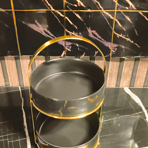 Stöckige metall etagere - metall-etagere, 2x
