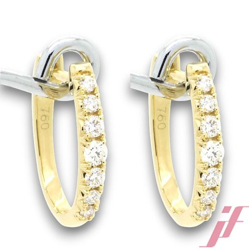 Creolen 750 gelbgold - gelbgold, mit