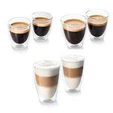 Tchibo Cafissimo 6 tlg. Macchiato Gläser Kaffeetasse Espressotasse Glas