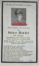 Sterbebild WWII Unteroffizier