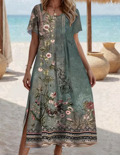 Maxikleid, kurzarm,Gr. XL