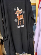 Winterkleid Von AKH Mit Rentieraufdruck In Schwarz In Einheitsgröße