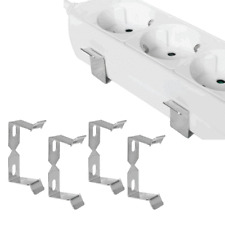 Halteklammer-Set Steckdosenleiste Tischsteckdose Unterbausteckdose Metall