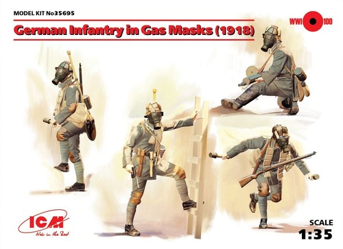 German infantry in gas - i,