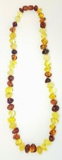Bernsteinkette  -  polierte Bernsteine - mehrfarbig