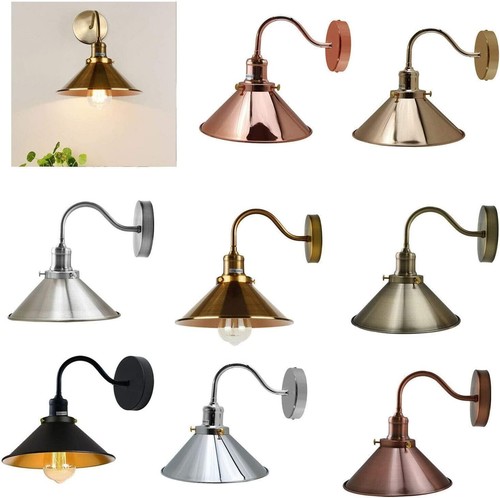 E27 metal vintage wandleuchte - e27,