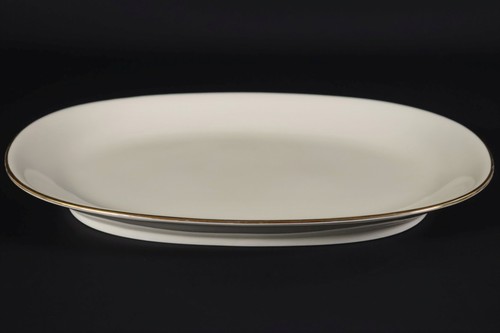 Kpm platte oval goldrand creme - oval,