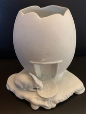 Alte Porzellan Vase mit Hase