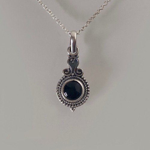 Filigrane silber kette onyx - onyx,