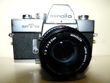 Minolta SRT 101 SLR Kamera mit Objektiv Minolta  MD Rokkor 2/50mm