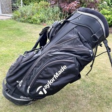 Taylormade Golf Standbag 7 Way Divider Dual Izzo Straps Regenschutz Beine schwarz