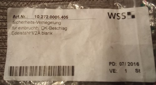 Wss sicherheits verriegelung - wss,