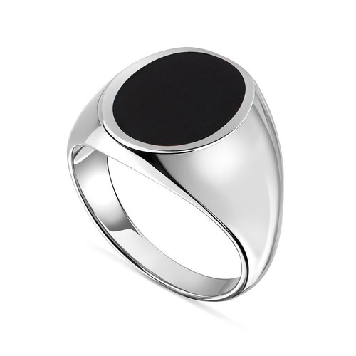 Ring silber onyx - silber,