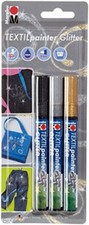 3xMarabu Textilmarker Glitter