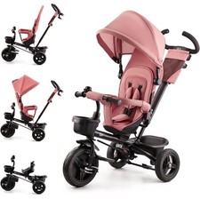 Kinderkraft Kinderdreirad mit Schubstange 6in1 Funktion, Mod. Aveo Rose Pink