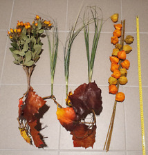 Künstliche Pflanzen Herbststrauß Lampionblume Gräser Ahornblätter Hagebutte 70cm