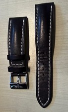 Breitling Original Lederband Schwarz 24mm mit Dornschließe neuwertig