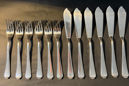 Wellner fischbesteck silber - fischbesteck,