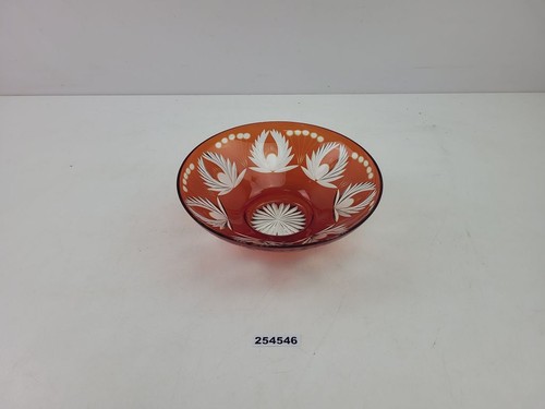 überfang schale glas rot - glas,
