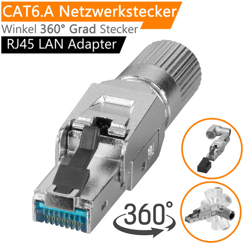 Cat6a netzwerkstecker 360 - cat6a, 360°