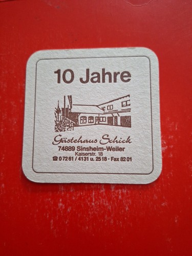 Bierdeckel gästehaus schick - bierdeckel,