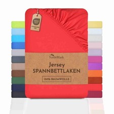 Jersey Spannbettlaken Spannbetttuch Bettbezug 100% Baumwolle viele Farben/Größen