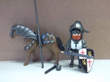 Playmobil Kreuzritter Tempelritter Figur Waffen Pferd Helm für Ritterburg